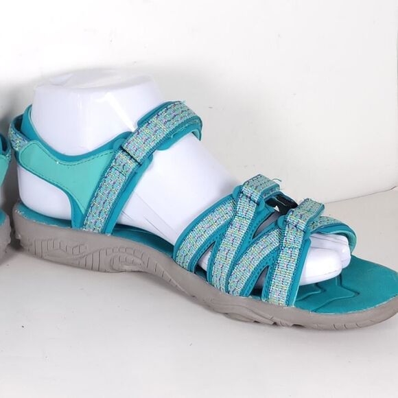 Teva Women's Tirra US6 Blue Flat Trail Hiking Strappy Sport Sandals Shoes - Picture 8 of 15